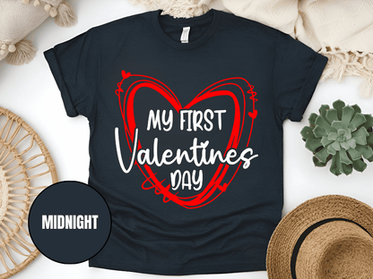 "My First Valentine's day, Valentine's Day" T-Shirt, (Gildan 5000) VD058