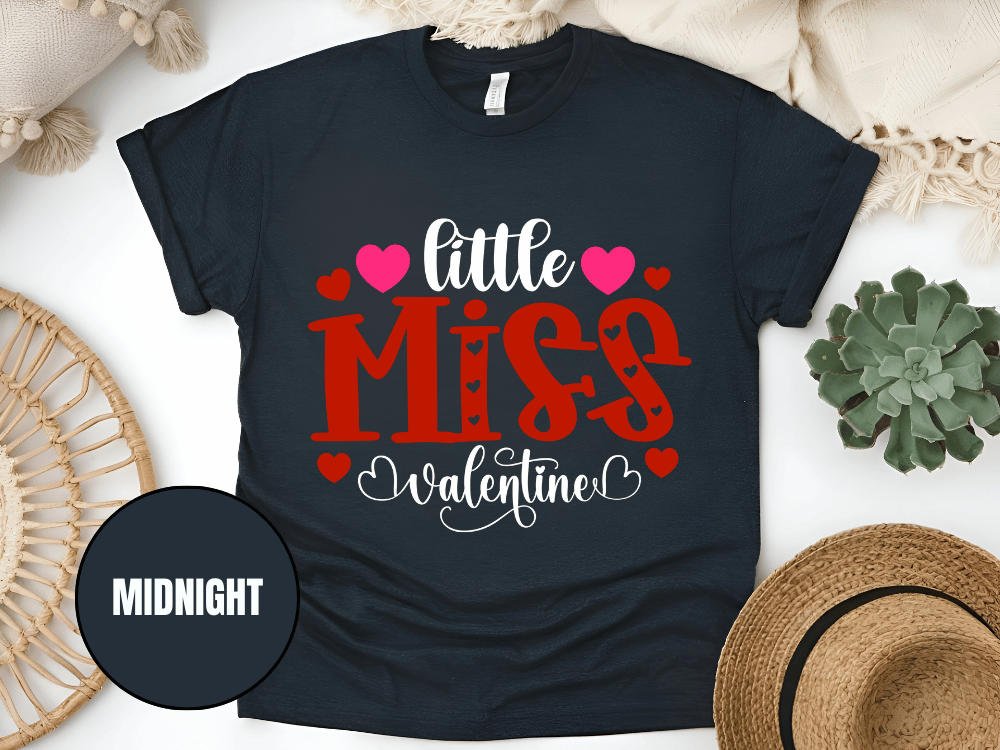 "Little Miss Valentine, Valentine's day" T-Shirt, (Gildan 5000) VD022