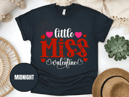 "Little Miss Valentine, Valentine's day" T-Shirt, (Gildan 5000) VD022
