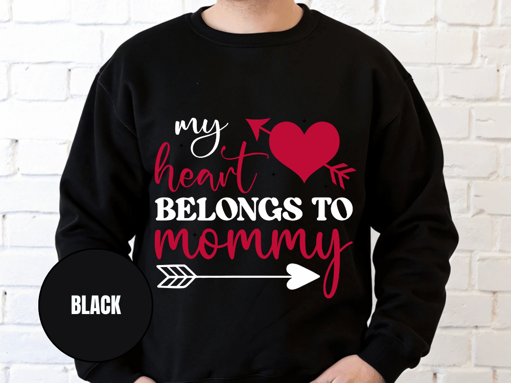 "My Heart Belongs to My Mommy" Valentine's Day (Gildan 18000) VD054