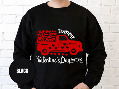 "Happy Valentine's Day" Valentine's Day Sweatshirt, (Gildan 18000) VD006