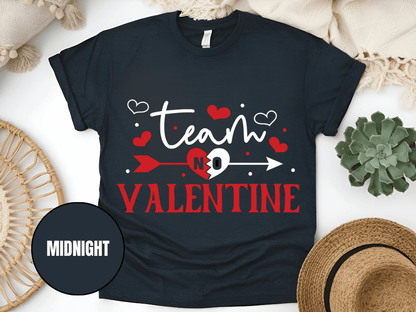 "Team Valentine, Valentine's Day" T-Shirt, (Gildan 5000) VD031