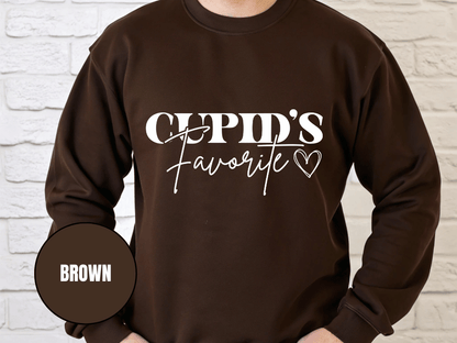 "Cupid's Favorite" Valentine's Day Sweatshirt, (Gildan 18000) VD012
