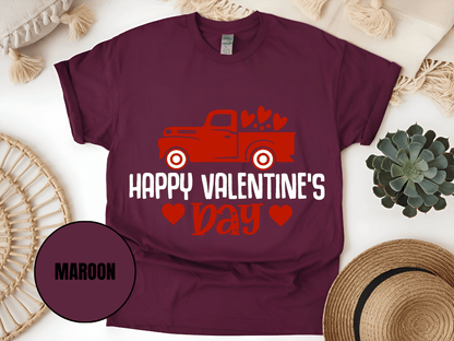 "Hugs Kisses and Valentine Wishes,Valentine's day" T-Shirt, (Gildan 5000) VD021