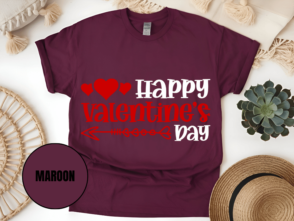 "Happy Valentine's day" T-Shirt, (Gildan 5000) VD009