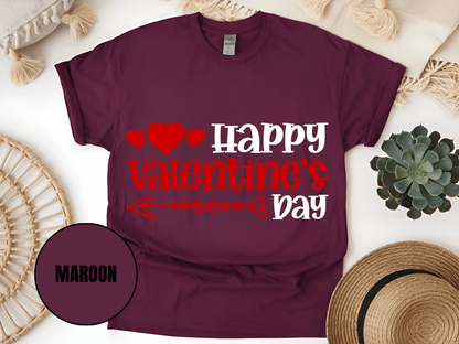 "Happy Valentine's day" T-Shirt, (Gildan 5000) VD009