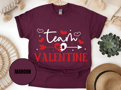 "Team Valentine, Valentine's Day" T-Shirt, (Gildan 5000) VD031