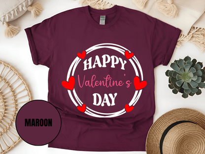 "Happy Valentine's Day" T-Shirt, (Gildan 5000) VD064