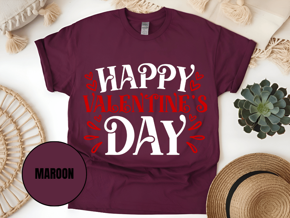"Happy Valentine's day" T-Shirt, (Gildan 5000) VD004