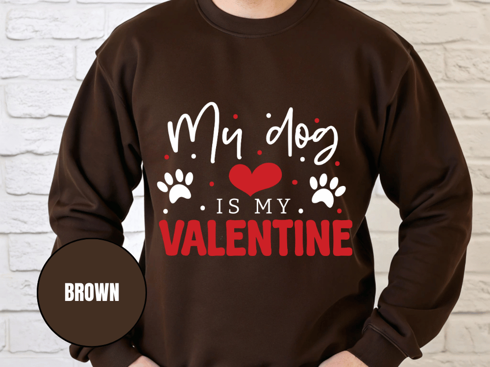 "My Dog is My Valentine", Valentine's Day (Gildan 18000) VD038