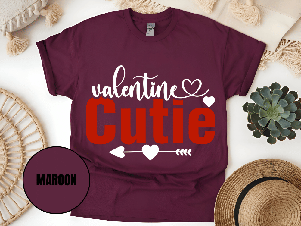 "Valentine Cutie, Valentine's Day" T-Shirt, (Gildan 5000) VD028