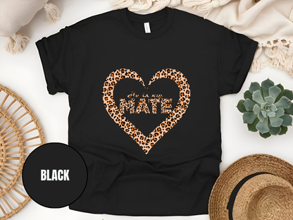 "He Is My Mate Leopard Design" T-Shirt, (Gildan 5000) VD069