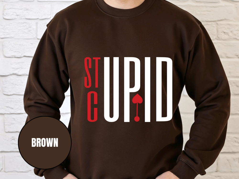"Stupid Cupid", Valentine's Day (Gildan 18000) VD029