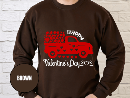 "Happy Valentine's Day" Valentine's Day Sweatshirt, (Gildan 18000) VD006