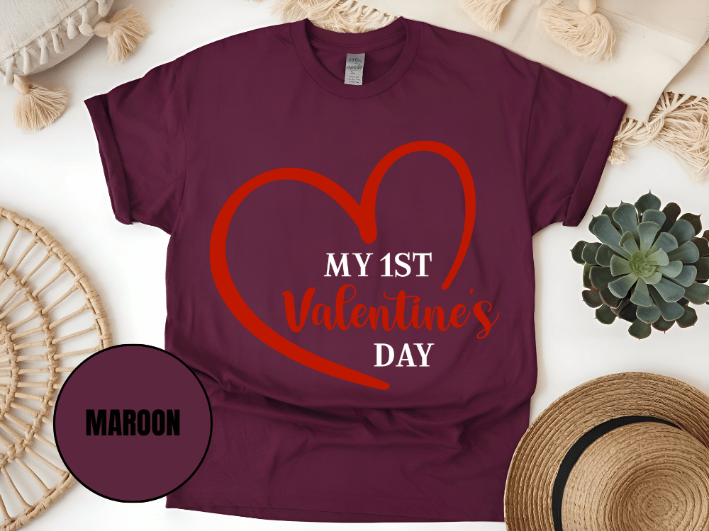"My First Valentine's day" T-Shirt, (Gildan 5000) VD023