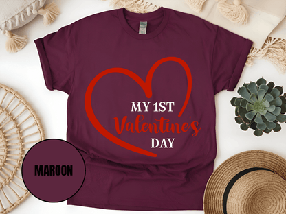 "My First Valentine's day" T-Shirt, (Gildan 5000) VD023
