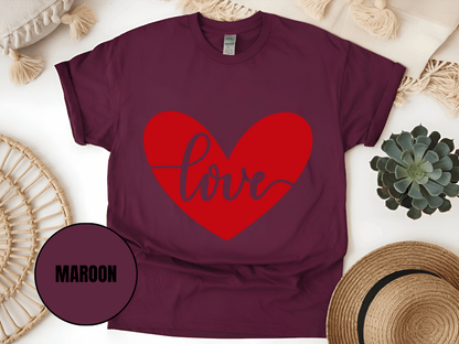 "Love, Valentine's Day" T-Shirt, (Gildan 5000) VD052