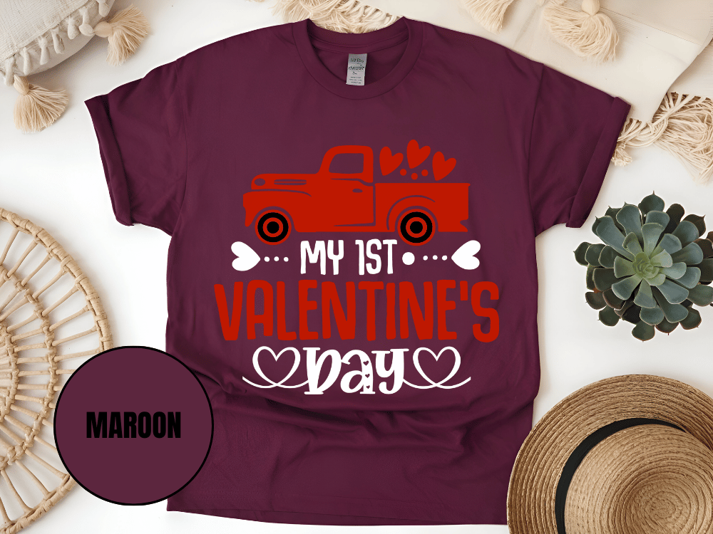 "My First Valentine's day" T-Shirt, (Gildan 5000) VD024