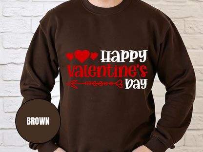 "Happy Valentine's Day" Valentine's Day Sweatshirt, (Gildan 18000) VD009