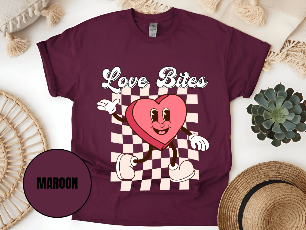 "Love Bites , Valentine's Day" T-Shirt, (Gildan 5000) VD046