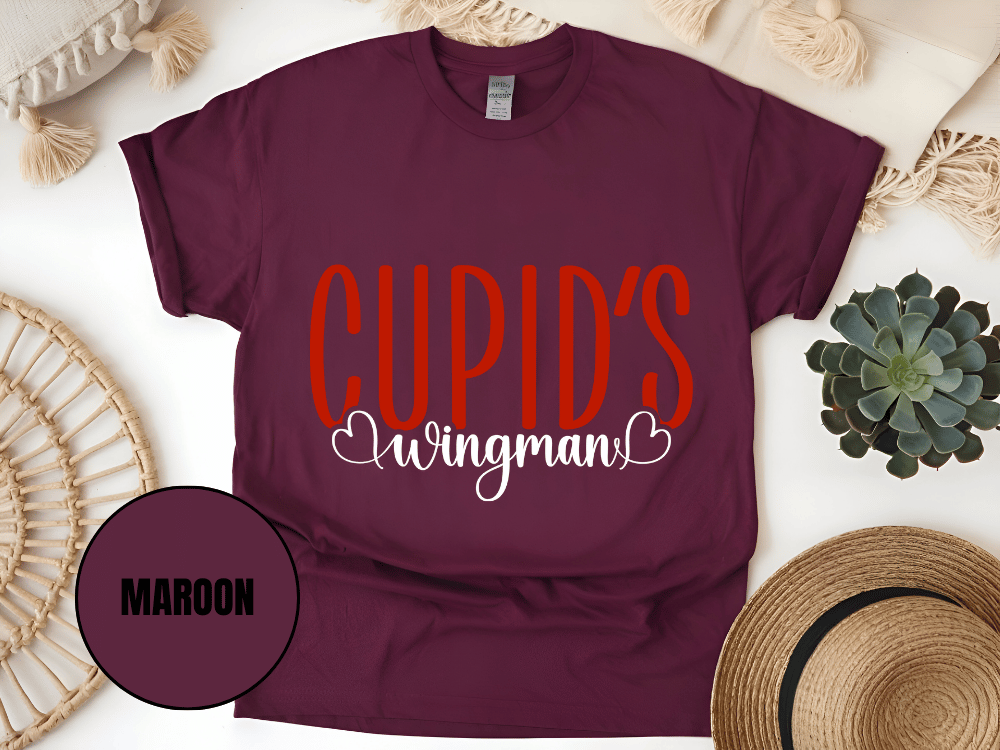 "Cupid's Wingman, Valentine's day" T-Shirt, (Gildan 5000) VD017
