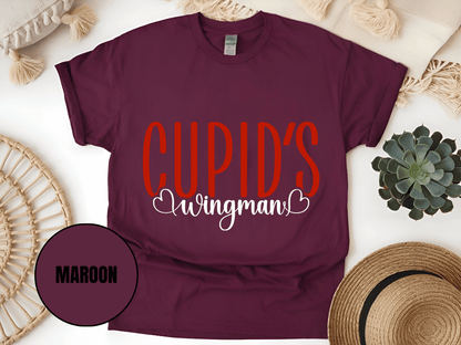 "Cupid's Wingman, Valentine's day" T-Shirt, (Gildan 5000) VD017