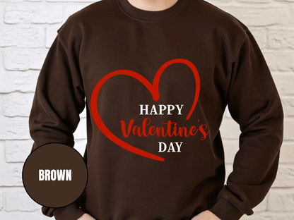 "Happy Valentine Days" Valentine's Day Sweatshirt, (Gildan 18000) VD019