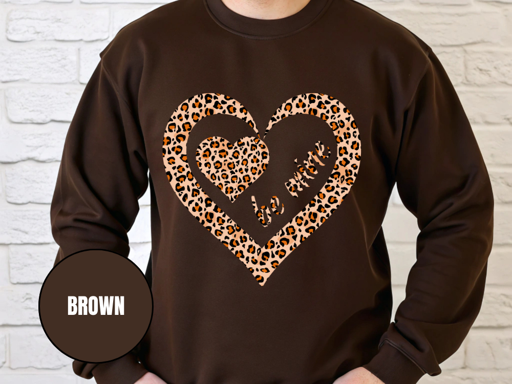 "Be Mine Leopard Design" Valentine's Day (Gildan 18000) VD066