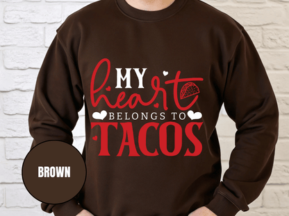 "My Heart Belongs to Tacos", Valentine's Day (Gildan 18000) VD033
