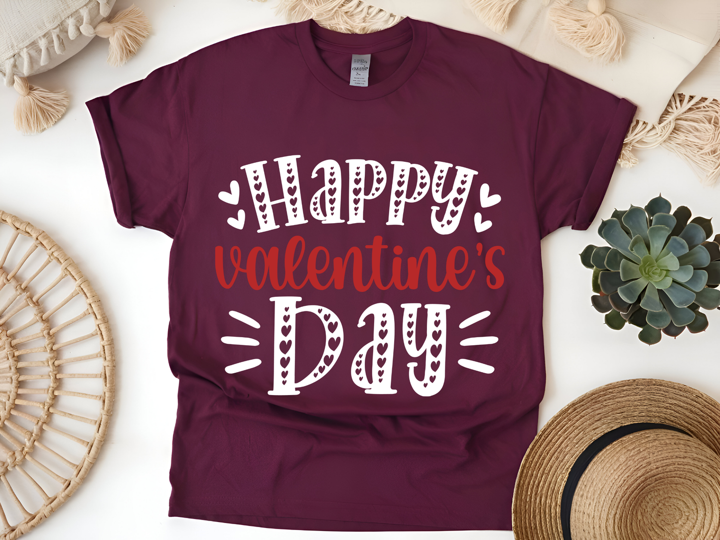 "Happy Valentine's day" T-Shirt, (Gildan 5000) VD001