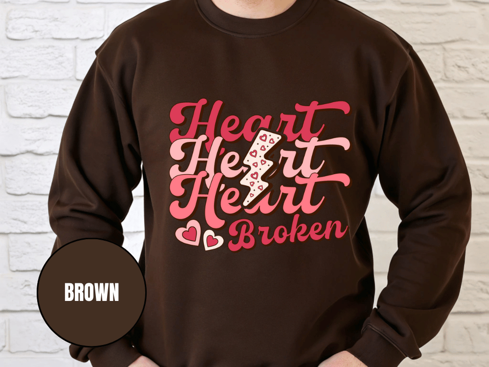 "Heart Heart heart Broken", Valentine's Day (Gildan 18000) VD041