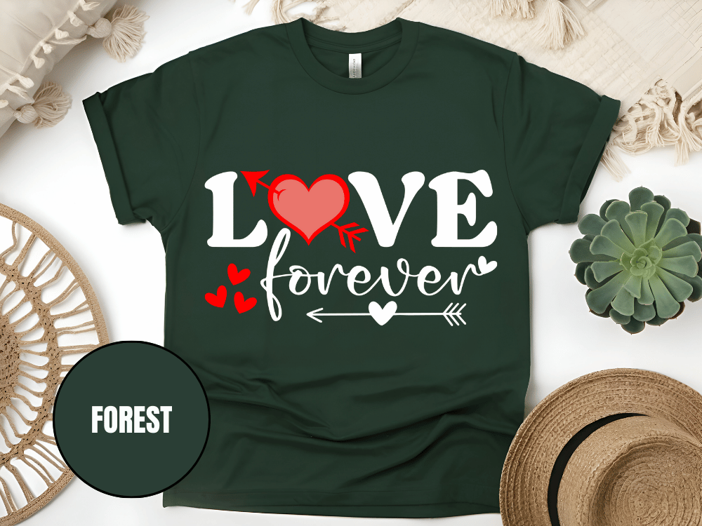 "Love Forever, Valentine's Day" T-Shirt, (Gildan 5000) VD056