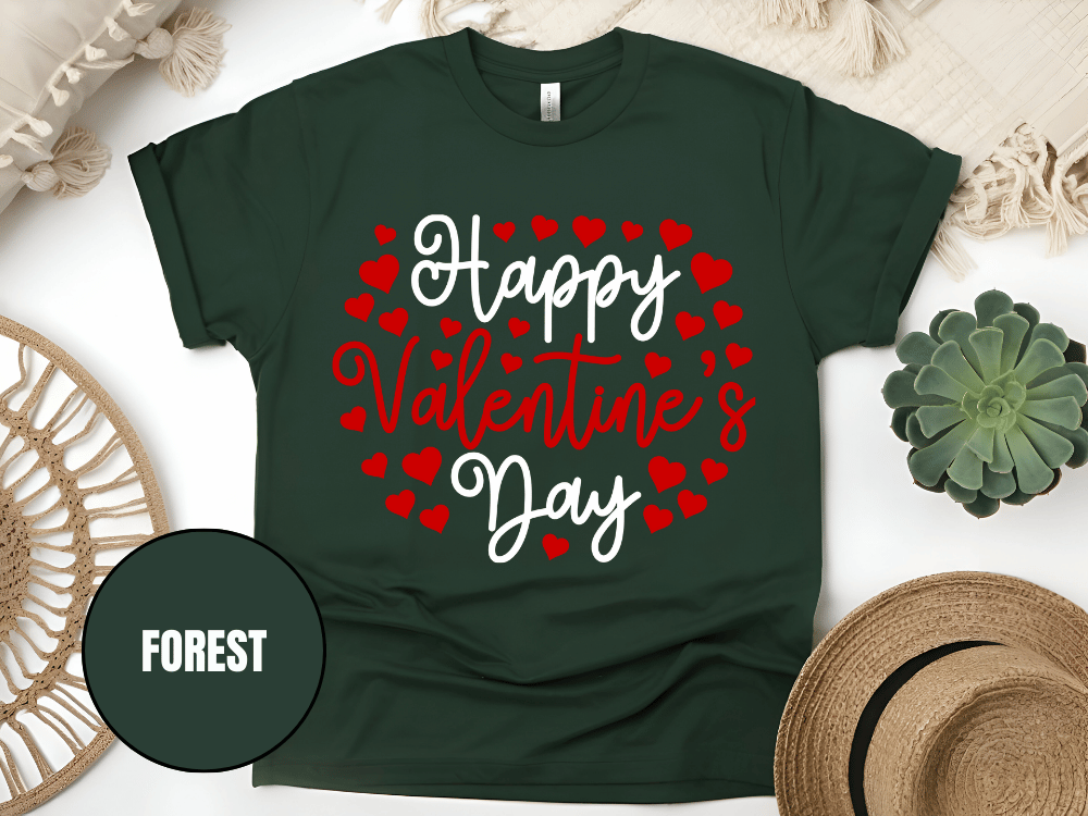 "Happy Valentine's day" T-Shirt, (Gildan 5000) VD010