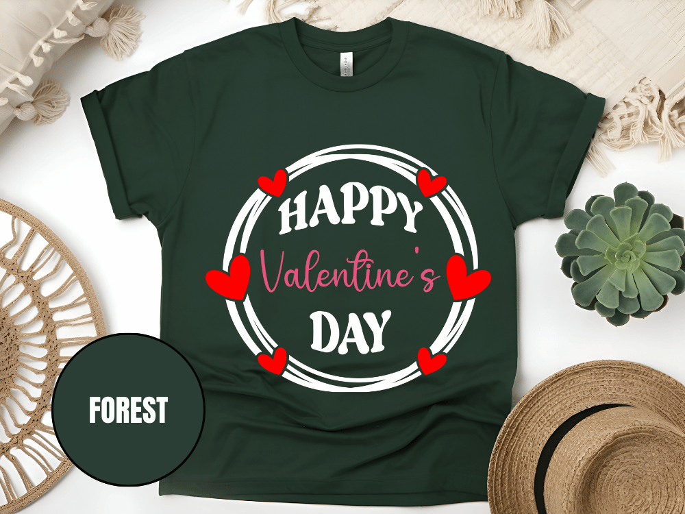 "Happy Valentine's Day" T-Shirt, (Gildan 5000) VD064