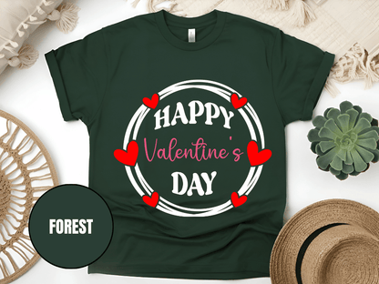 "Happy Valentine's Day" T-Shirt, (Gildan 5000) VD064