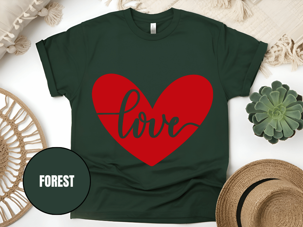 "Love, Valentine's Day" T-Shirt, (Gildan 5000) VD052