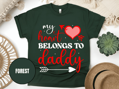 "My Heart Belongs to My Daddy, Valentine's Day" T-Shirt, (Gildan 5000) VD062