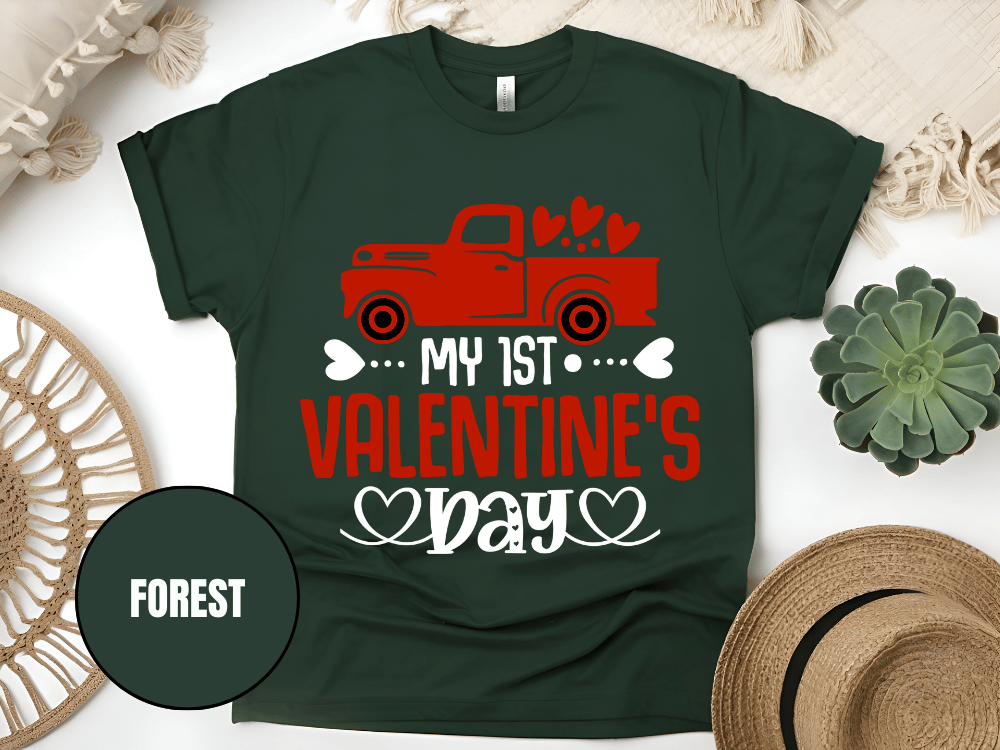"My First Valentine's day" T-Shirt, (Gildan 5000) VD024