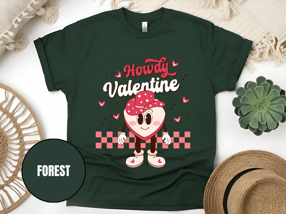 "Howdy Valentine, Valentine's Day" T-Shirt, (Gildan 5000) VD043
