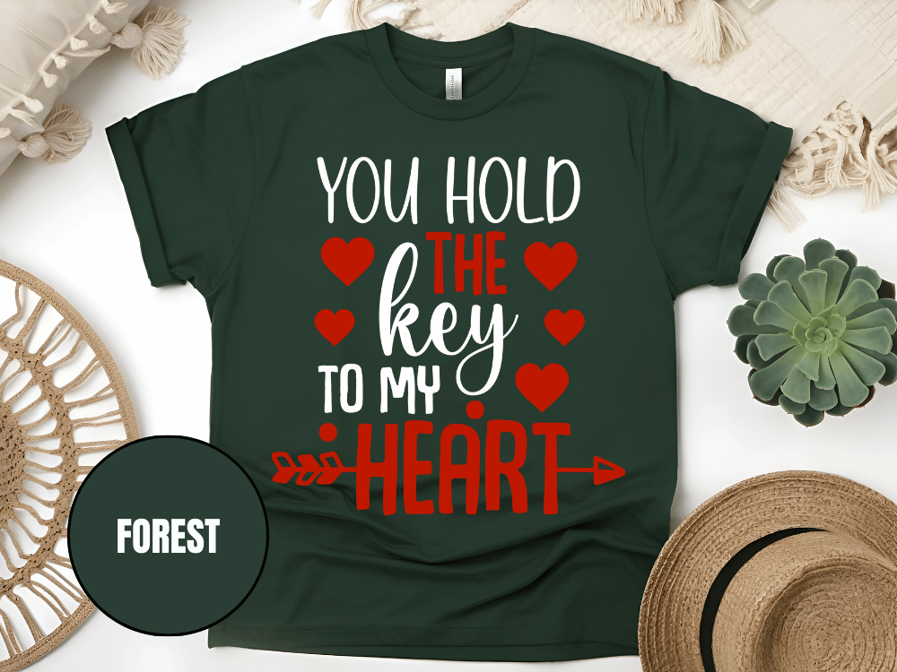 "You Hold the Key to My Heart, Valentine's Day" T-Shirt, (Gildan 5000) VD026