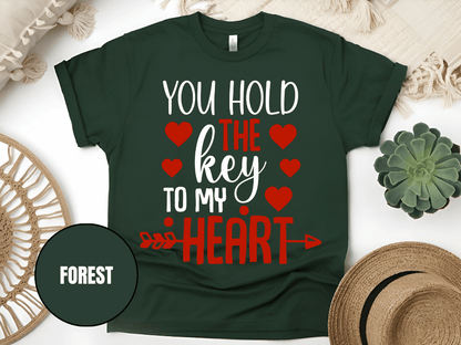 "You Hold the Key to My Heart, Valentine's Day" T-Shirt, (Gildan 5000) VD026