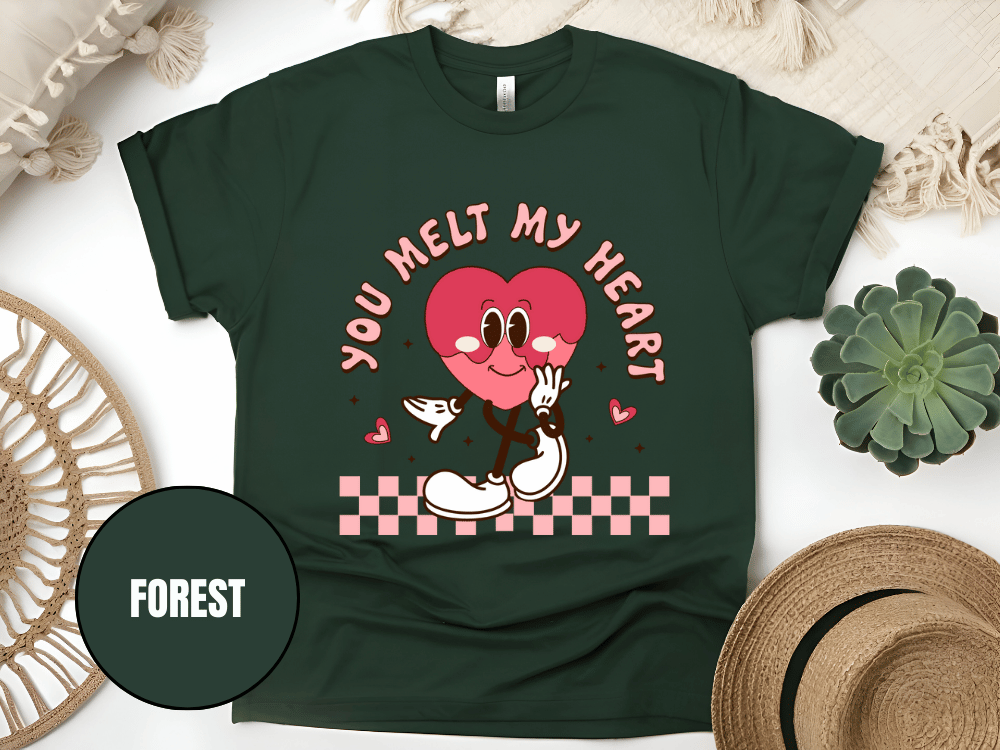 "You Melt My Heart, Valentine's Day" T-Shirt, (Gildan 5000) VD051