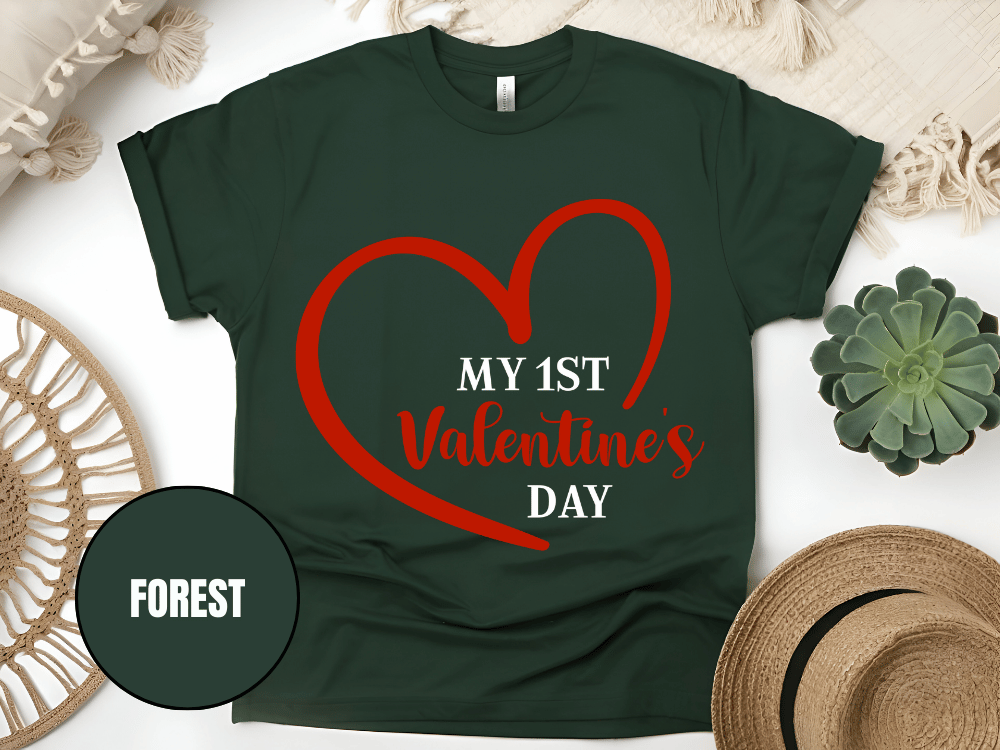 "My First Valentine's day" T-Shirt, (Gildan 5000) VD023