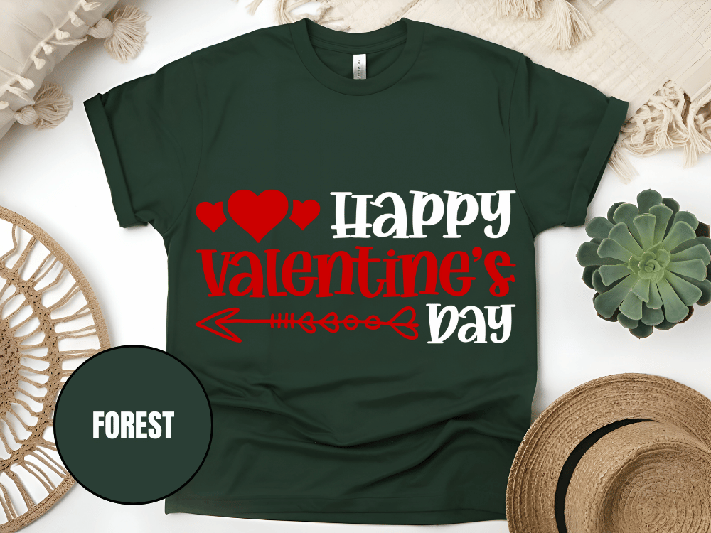 "Happy Valentine's day" T-Shirt, (Gildan 5000) VD009
