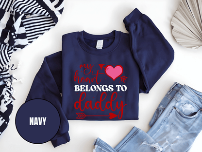 "My Heart Belongs to My Daddy" Valentine's Day (Gildan 18000) VD062