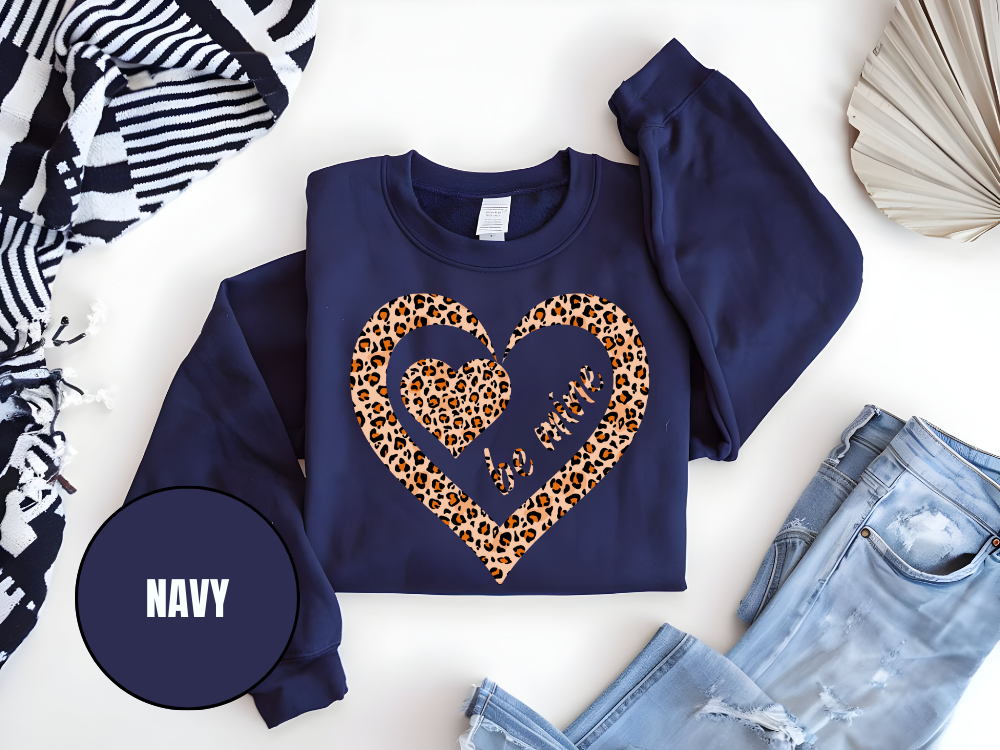 "Be Mine Leopard Design" Valentine's Day (Gildan 18000) VD066