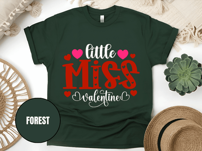 "Little Miss Valentine, Valentine's day" T-Shirt, (Gildan 5000) VD022