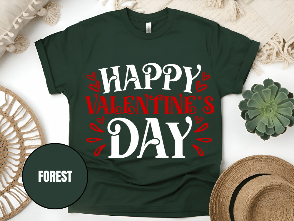 "Happy Valentine's day" T-Shirt, (Gildan 5000) VD004