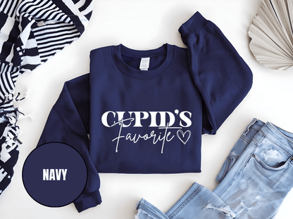 "Cupid's Favorite" Valentine's Day Sweatshirt, (Gildan 18000) VD012
