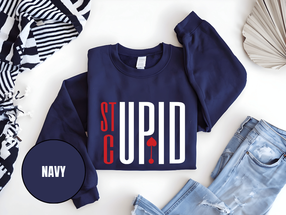 "Stupid Cupid", Valentine's Day (Gildan 18000) VD029